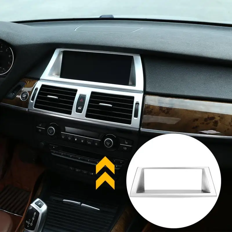 Внутренняя консоль центра GPS навигационная рамка Накладка для BMW X5 E70 2008 2009 2010 2011