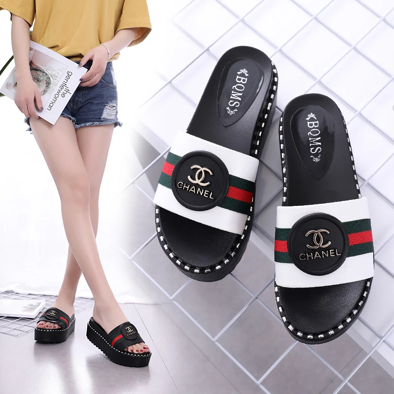 

Fashion Sandals 2020 Wedge Heels Platform Open Toe Summer Beach Shoes Flip Flops Chic Sandals Sexy Women Sandals size 35-41