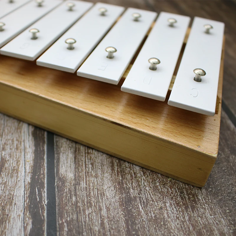  8 Notes Musical Teaching Early Childhood Aid 8 Octave Baby Hand Knock Wooden Xylophone Educational  - 4000399387492