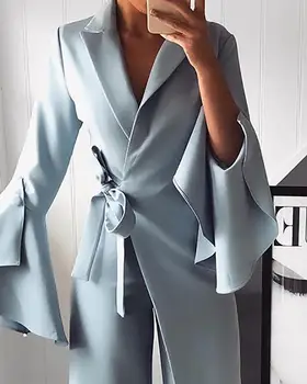 

2020 Fashion Spring Autumn Rompers Womens Long Sleeve Strap temperament Solid Color Casual Jumpsuit Overalls for Women Bodysuit