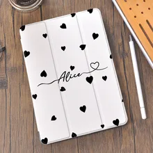 Custom Name for iPad Air 2020 Case With Pencil Holder 10.2 7th 8th generation Funda For iPad Pro 11 Case 2020 Mini 5 Cover Air
