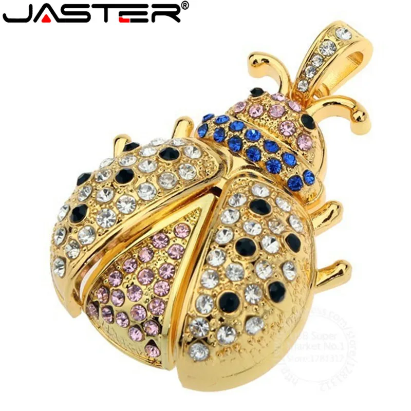 JASTER animal Panda USB Flash Drive 4GB 8GB 16GB 32GB 64GB USB2.0 Pen Ladybug Shape Crystal Beetle Pendrive Memory Stick | Компьютеры и
