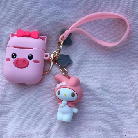 D5 Чехол для airpods 2 airpods с милым рисунком и кольцом для ключей, аксессуары, защитный силиконовый чехол для air pods, беспроводная Крышка для наушников - Цвет: D5