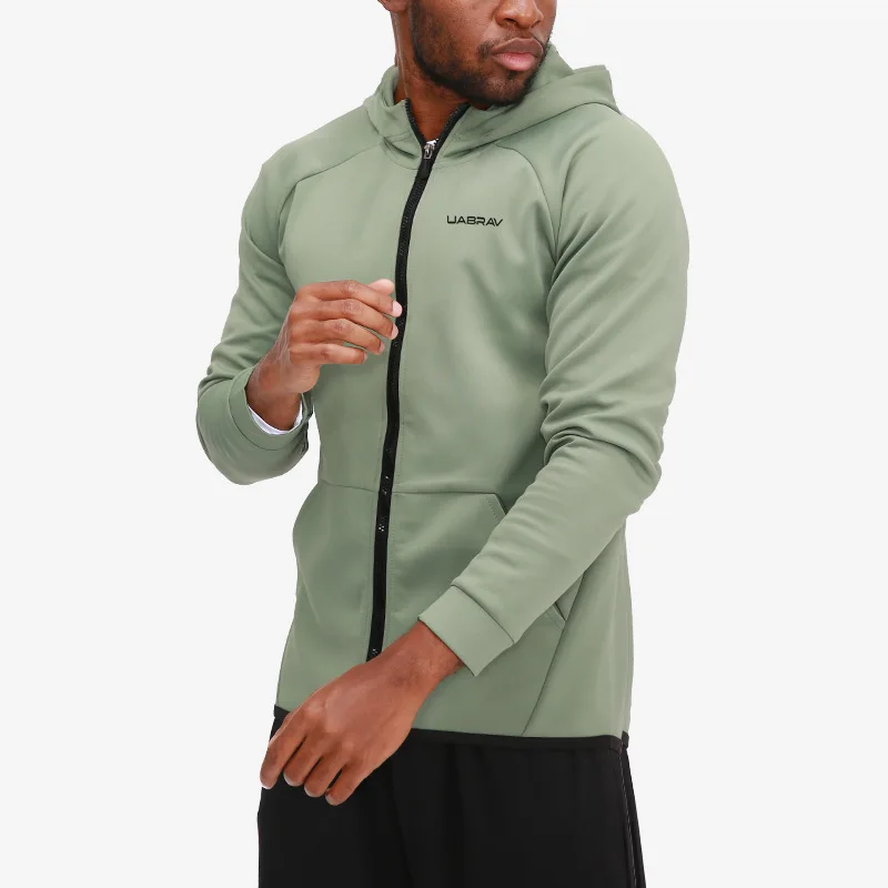 

Mens Hooded Running Jacket Gym Training Fitness Sportswear Hiking Jersey Coat Outdoor Jogging Jackets Men Tracksuit New 2020