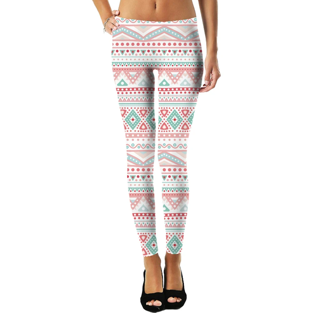 Women Leggings Fashion 3D Digital Printing Bohemian Totem Leggings Sexy Elastic Female Skinny Leggings Harajuk DDK7