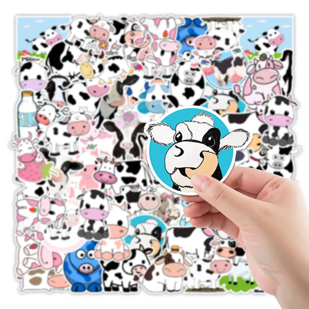 Milk Cow Stickers 50pcs For Notebook Laptop Stationery Scrapbook decorative stickers self adhesive stickers stationery stickers paper stickers adhesive stickers diy scrapbooking accessories
