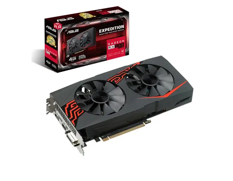 ASUS EX-RX580 2048 SP-4G 1284-1294MHz 4G/256bit GDDR5 DX12 Apex Hero 4G Инди игровая графика