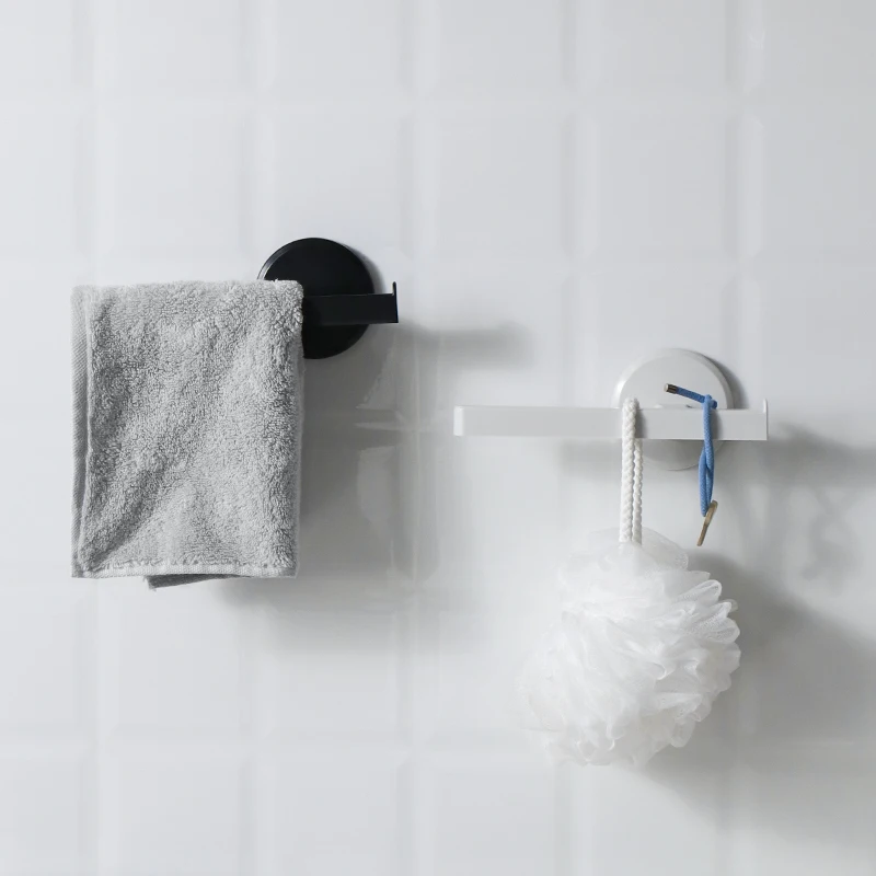 Hand Towel Racks For Bathroom Kitchen Wall Mounted Freestanding Plastic Towel Hanger Bar Hanging Hook Shelf Organizer