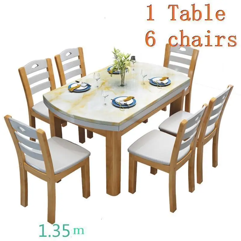 Version H Masa Sandalye Sala Dinning Redonda Eet Tafel Tisch Meja Makan, деревянный комедор, стол для столовой - Цвет: Version H