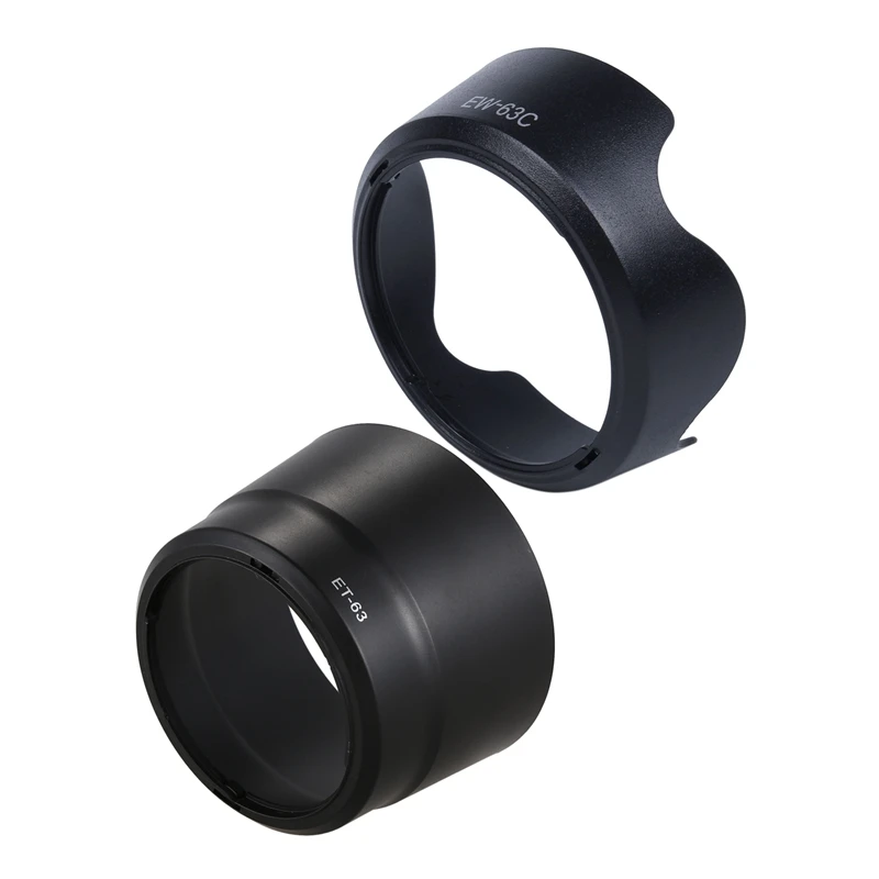 2 шт. бленда объектива камеры бленда объектива для Canon EF-S: 1 шт. EW-63C EW63C 18-55 мм F/3,5-5,6 IS STM бленда объектива и 1 шт. ET-63 55-250 мм