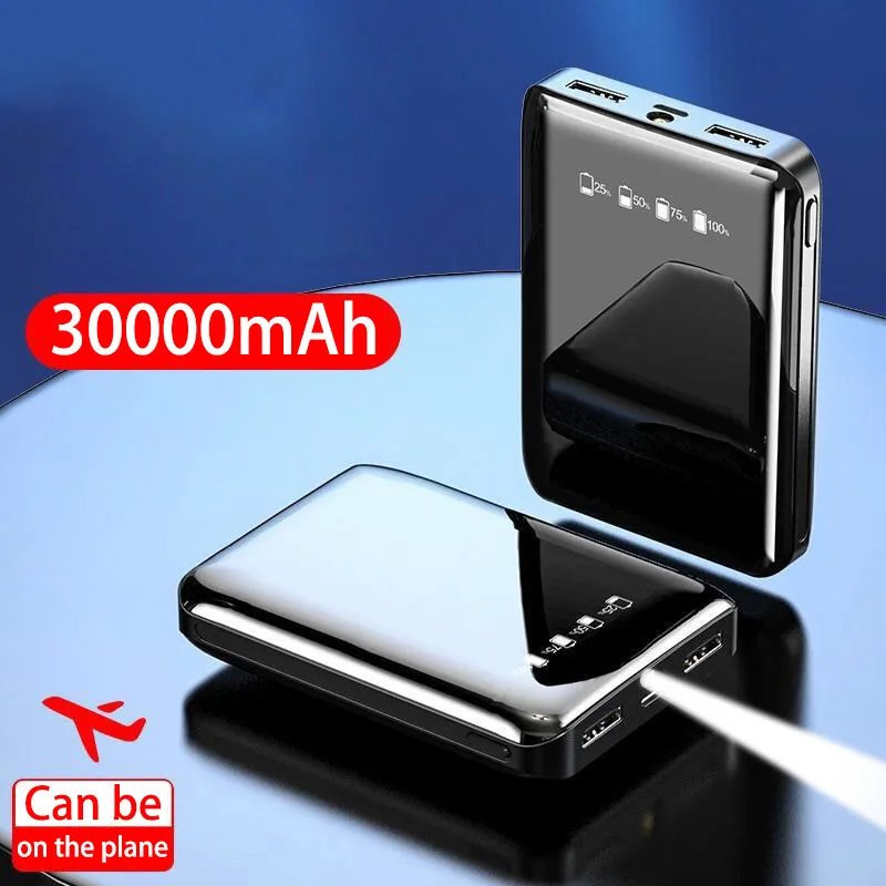 

Power Bank 30000mAh Dual USB Mobile Phone External Battery Fast Charge For iphone 7 8 xiaomi mi Portable Charger mini PowerBank