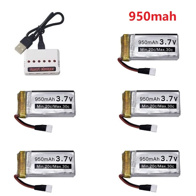 3,7 v 950mah аккумуляторная батарея+ Usb зарядное устройство для Syma X5 X5c X5c-1 X5s X5sw X5sc Mjx X708W запасная деталь для радиоуправляемого дрона lipo батарея