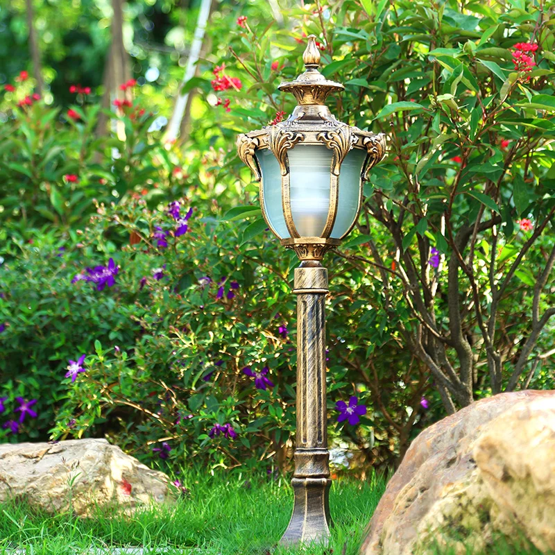 Waterproof LED Lawn Lamp European Aluminum Pillar Light Outdoor Courtyard Villa Landscape Garden Street Lamp