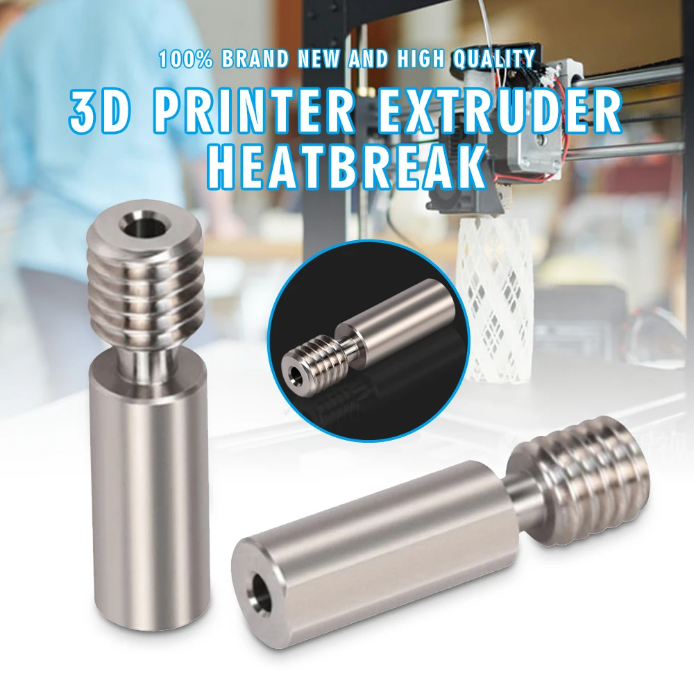 

New Arrival Titanium Alloy Extruder Heatbreak High Temperature 3D Printer Parts Extruders For B1 Ender 3 V2.0 3D Printers