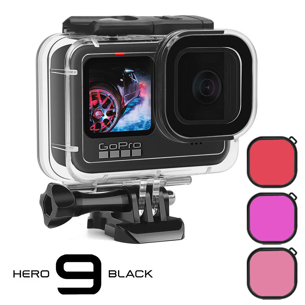 Водонепроницаемый чехол для GoPro Hero 10 9 защитный черный подводного плавания с