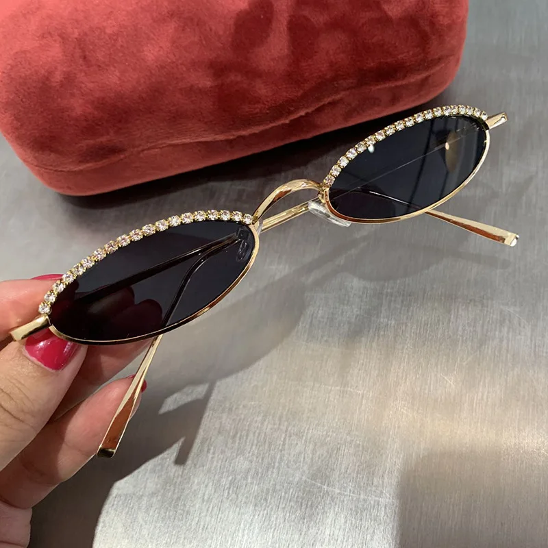 MINCL/модные круглые женские солнцезащитные очки с кристаллами и бриллиантами, роскошные брендовые пластиковые солнцезащитные очки больших размеров, винтажные женские солнцезащитные очки NX
