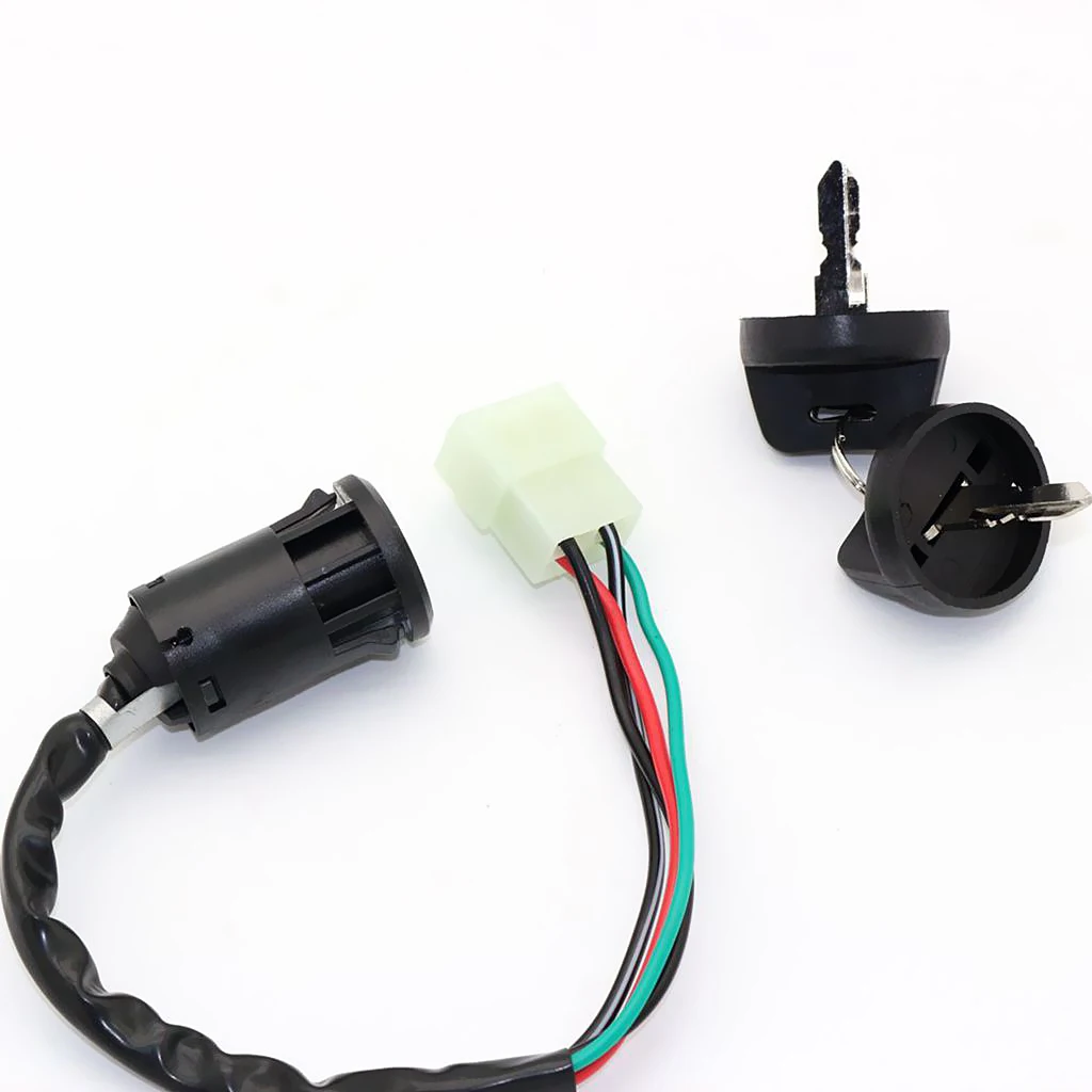4 Wire Ignition Key Barrel Switch For ATV TAOTAO Pit Dirt Bike Buggy 50-125cc
