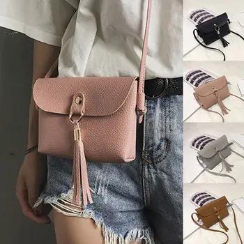 

women tassel Vintage Handbag women's bag Mini Messenger Shoulder bag crossbody bags for women summer leather bags