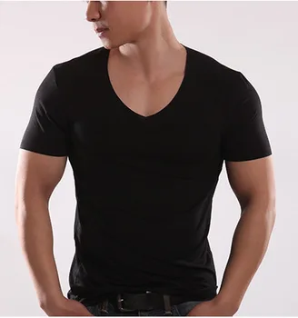

2243- short-sleeved men's t-shirt summer new loose five-point sleeve T-shirt