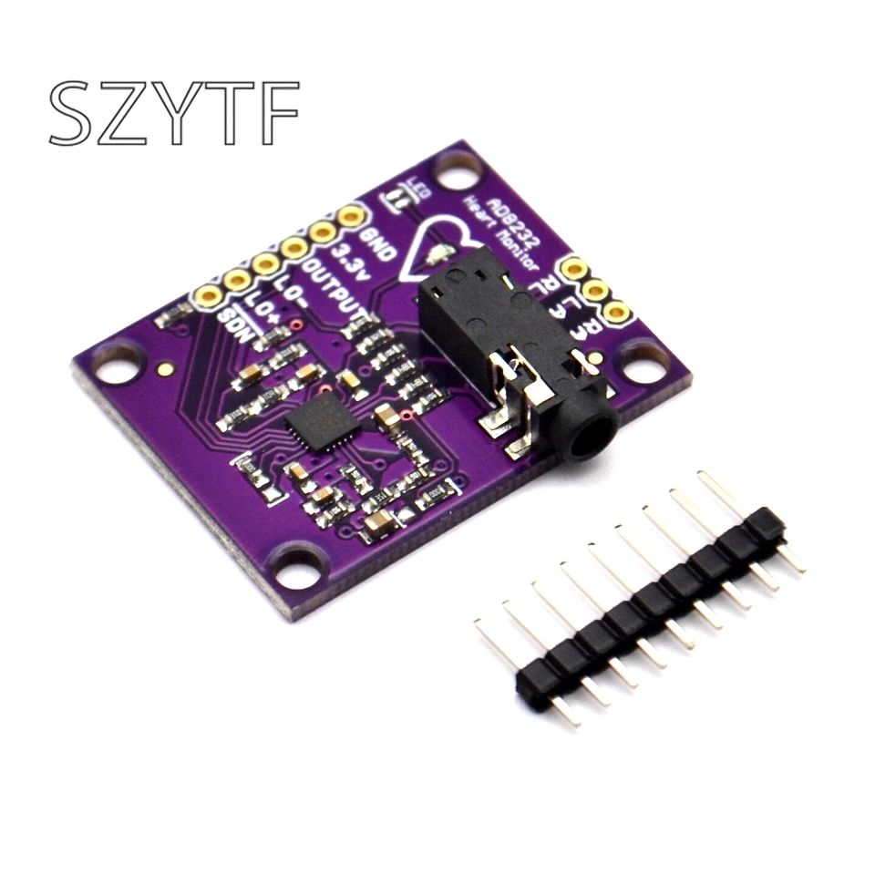 CJMCU 8232 심박수 측정 센서 모듈 AD8232 전기 생리학 측정 맥박 심장 박동 심전도 모니터링 센서 모듈|반도체 집적 ...