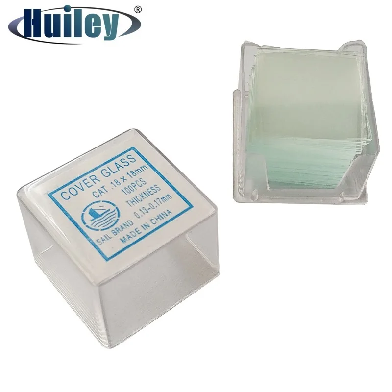 100pcs Professional Glass Cover Glass Microscope Cover Slips 18x18 Mm