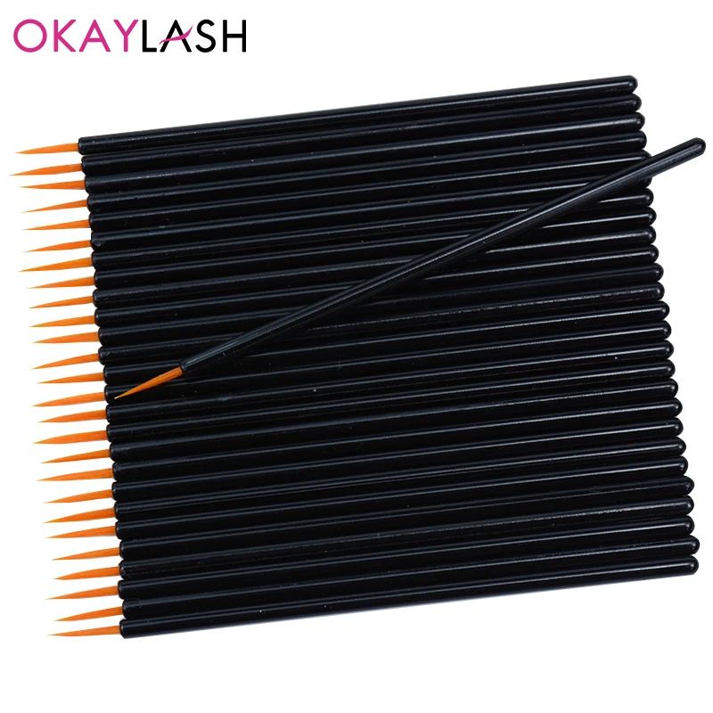 OKAYLASH 50pcs/lot Reusable Gel Liner Nail Art Brushes Painting Pen Disposable  Eyeliner Beauty Eyeline Makup Tools 2