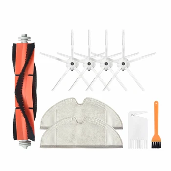 

4 Side Brush + 1 Roller Brush + 2 Mop Cloths Pad for Xiaomi S50 S55 S60 T4 T6 Robot Vacuum Cleaner Replacement Parts Accessories