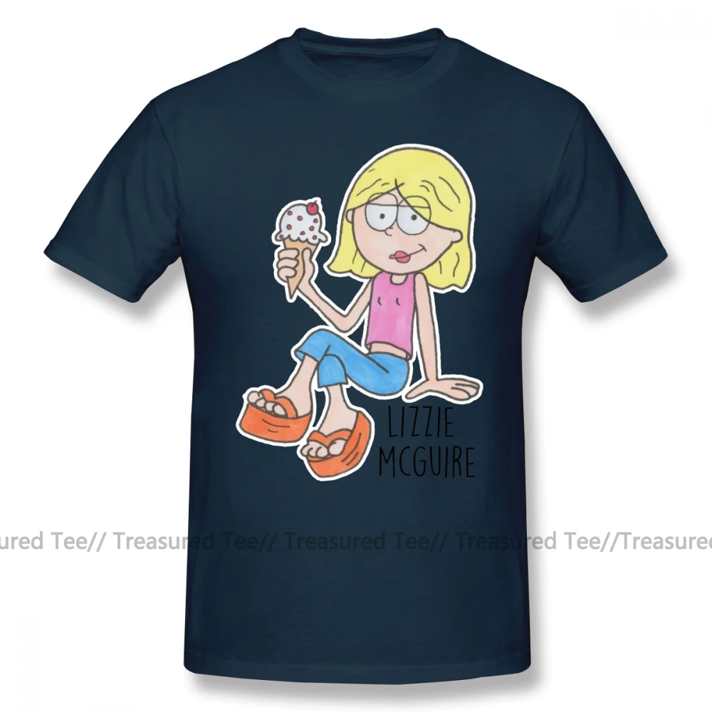 Duff футболка Lizzie Mcguire футболка 6xl Пляжная футболка Забавный принт 100 хлопок мужская футболка с коротким рукавом - Цвет: Navy Blue