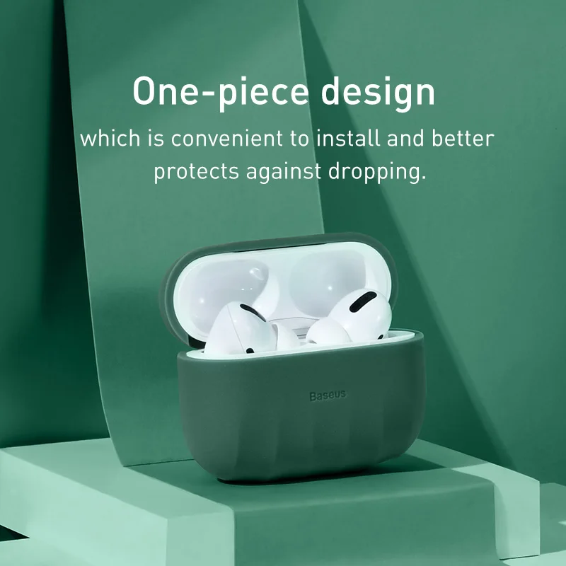 Baseus нескользящий чехол для Airpods Pro Чехол Силиконовый беспроводной Bluetooth чехол для наушников для Apple Airpods 3 pro Чехол