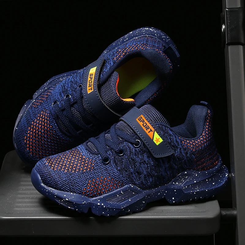 New Arrival Boy Children Sport Shoes Brand New Fashion Boys Sneakers Breathable Kids Boy Shoes Blue Young Boy Casual Sneakers