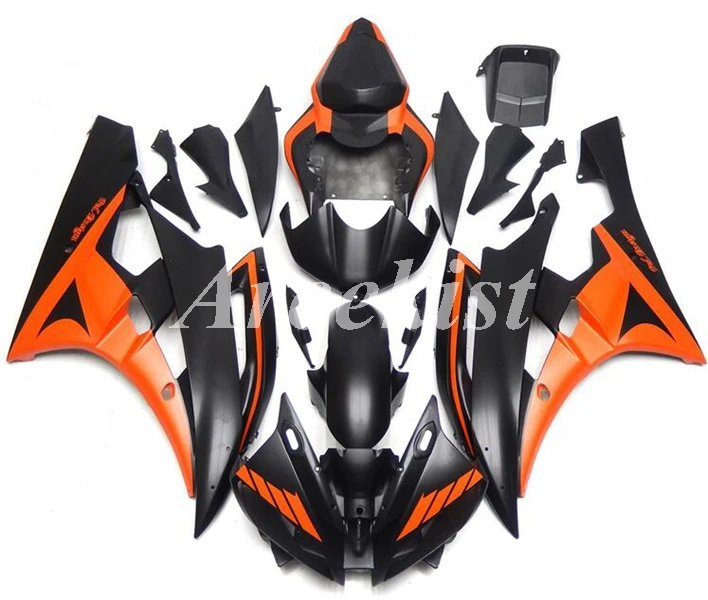 Литьевая Форма ABS мотоцикл обтекатели комплект для YAMAHA YZF-R6 2006 2007 06 07 R6 Кузов Набор матовый оранжевый