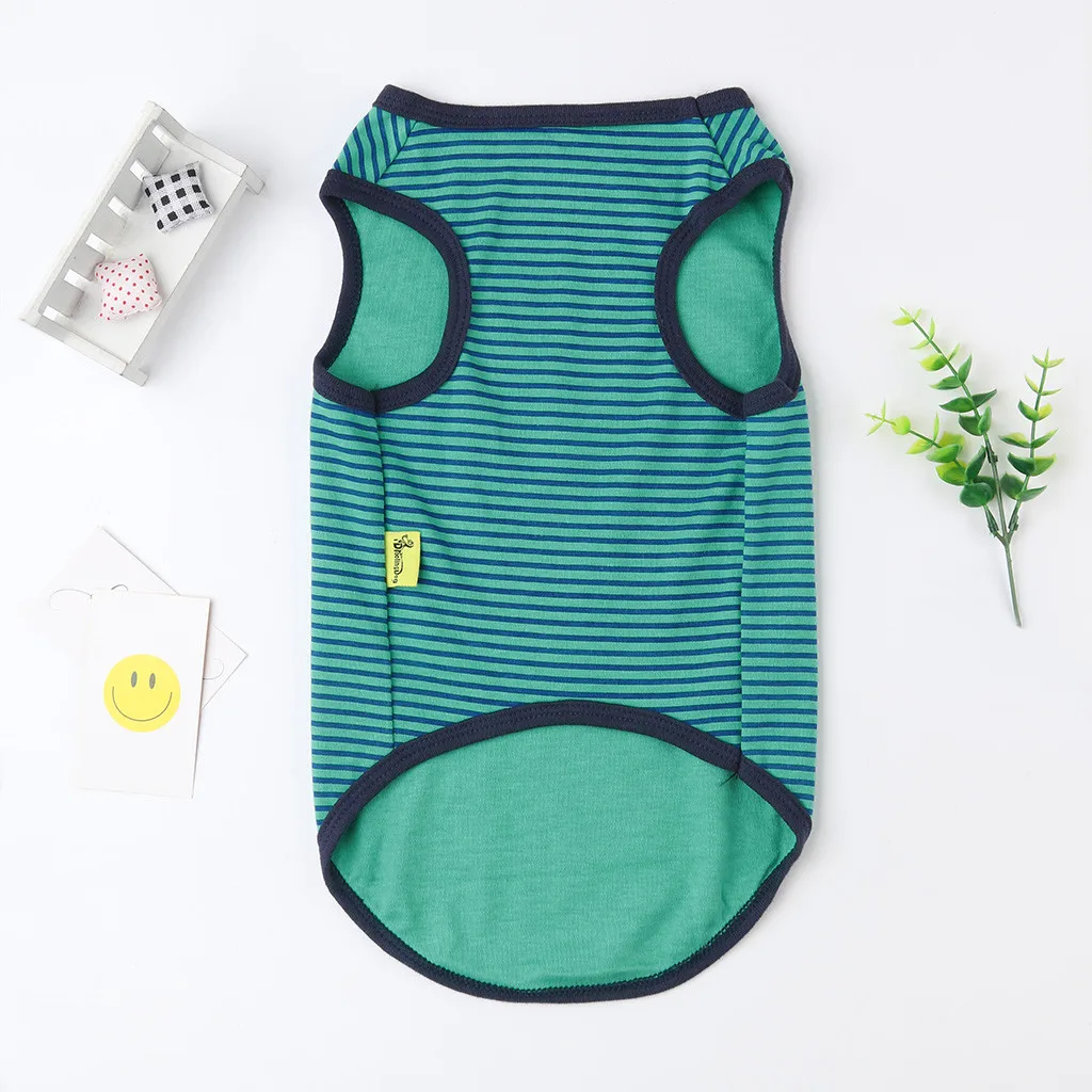 New Fashion Stripe Pattern Pet Vest Summer Breathable Big Dog Cat Clothing Winter Warm Coat Pet Cat Dogs Hoodies Jacket Clothes