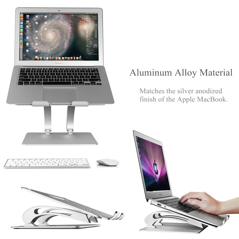 Large Adjustable Laptop Stand with USB Hub Cooling Fan, Tablets Book Notebook Cooling Holder for MacBook Air/Pro 11-17 Inch image 5