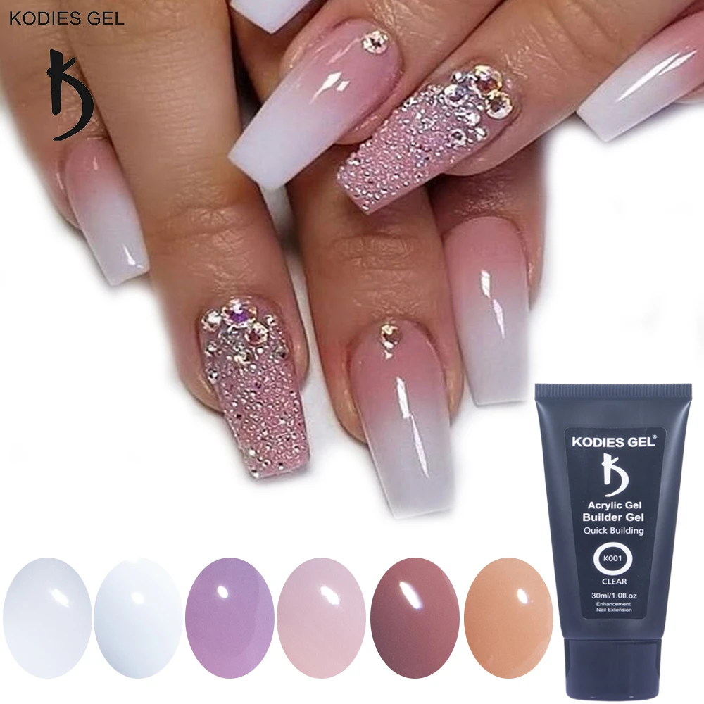 Kodies アクリルマニキュアジェル 30ml ポリジェル ピンク クリアホワイト ネイルエクステンション用 ネイルジェル Aliexpress