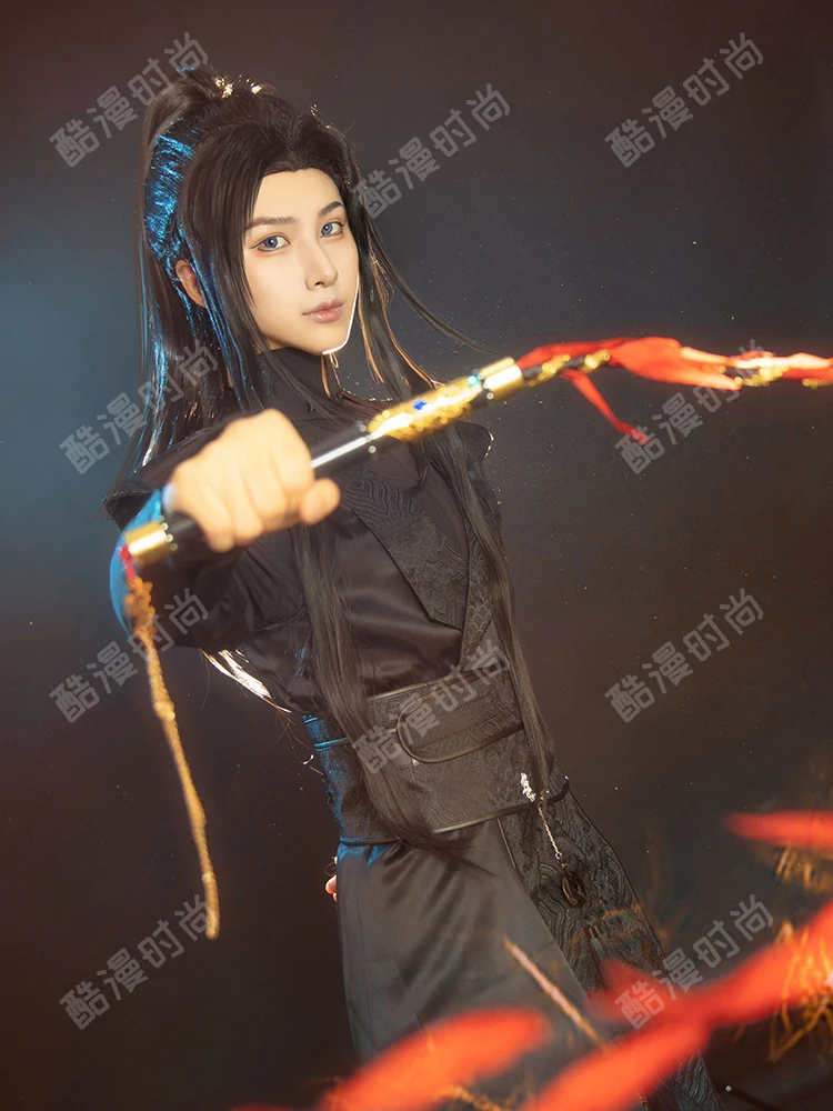 Anime Erha Mo Ran Cosplay Costumes Tian Guan Ci Fu He Xuan Mo Ran Cosplay Costume Shoes Wig Prps For Women Men Halloween Party