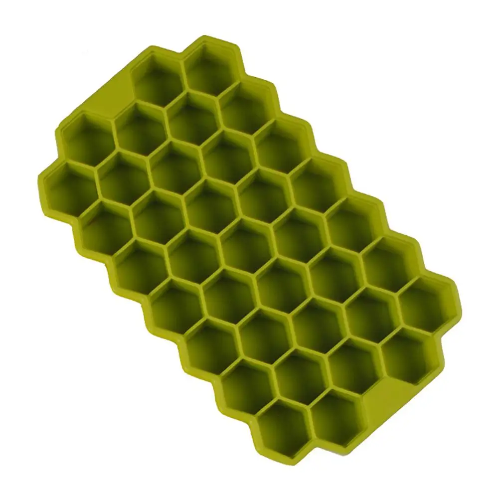 green TPFOCUS 37 решетка с ячейками форма для льда силиконовая форма для льда крышка ледяного лотка для домашней кухни DIY инструменты легко отстегнуть здоровый - Цвет: green