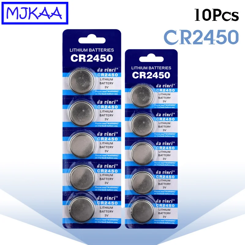 10 шт./упак. CR2450 кнопочные батареи KCR2450 5029LC LM2450 монетная литиевая батарея 3 в CR 2450