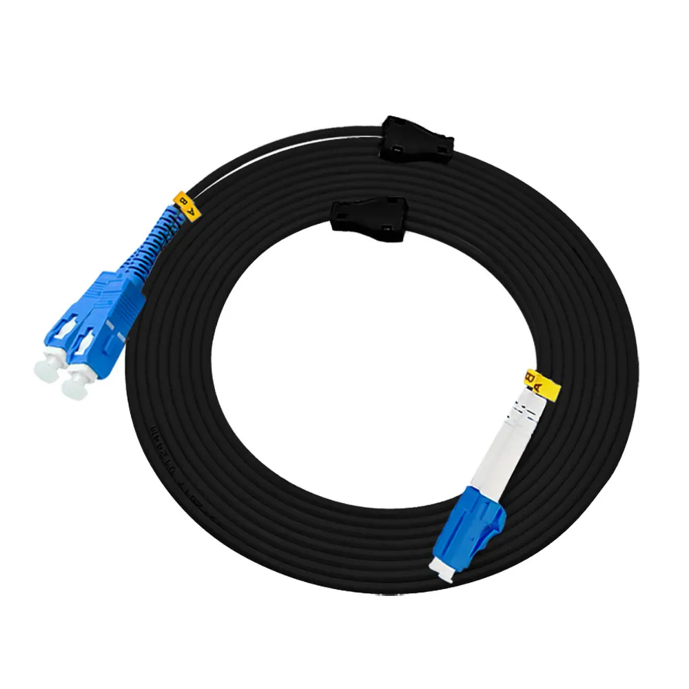 

16FT Outdoor Armored 5Meters LC-SC DUPLEX 9/125 OS1 Single-mode Fiber Optic Cable Patch Cord Jumper LC TO SC LC/PC-SC/PC