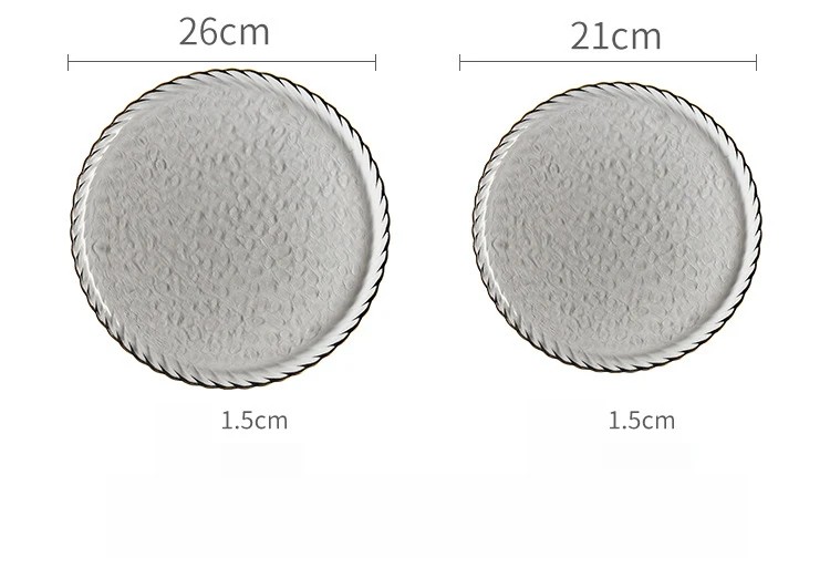 Высокая мода в европейском стиле золото обод прозрачные стеклянные тарелки подарок для матери подарок для домашнего фото новизны пластины