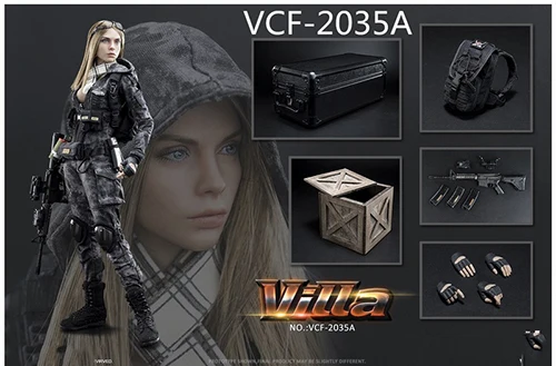 VCF-2035A Для коллекции 1/6 полный комплект питона полоса камуфляж вилла сестра цветок полиция черный/джунгли питон полосы вентиляторы праздничные подарки - Цвет: VCF-2035A