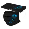 10pcs Adult 3d Butterfly Printed Mask Black Disposable Face Masks 3 Layers Non-woven Protection Mouth Mask Mascarillas Negras 1