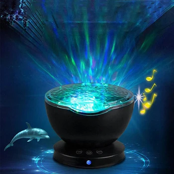 

Upgraded Version Lamps Ocean Wave Projector LED Night Light with USB Adjustable Remote Control Projection Home Bedroom Decor