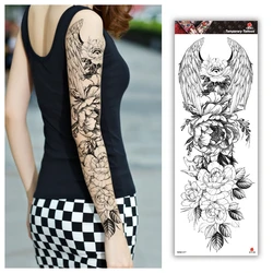 Waterproof Tattoo Sticker women's full arm tattoo rose female body sleeve personalized Temporary Tattoo Sticker  art