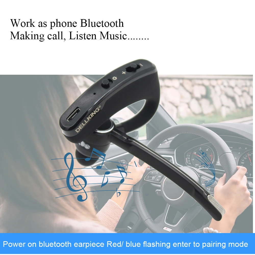 Anysecu Wireless Bluetooth Earphone E0 Bluetooth PTT Headset For Android Radio Cell Phone REAL PTT ZELLO 4