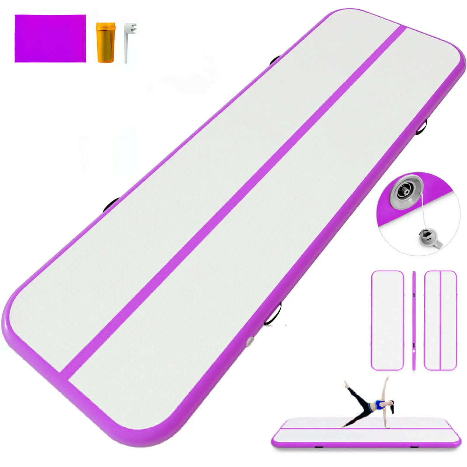 

13FT Airtrack Inflatable Air Track Floor Home Gymnastics Tumbling Mat GYM