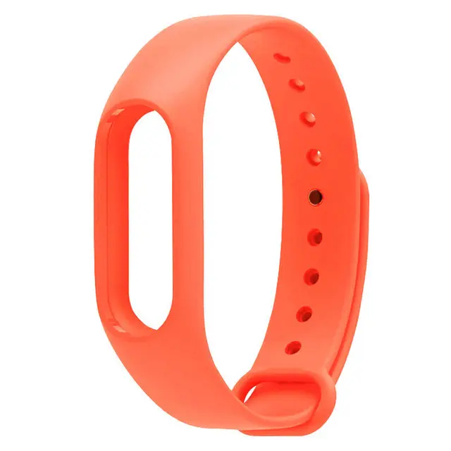 For Mi Band 2 Strap Replacement Bracelet For Xiaomi Band 2 Print Silicone Universal Wristband Colorful Waterproof Watch Band Orange