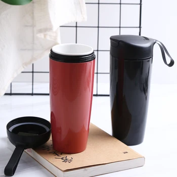 

560ml Thermal Coffee Mug Ceramic Inside Insulated Travel Mug Thermos Coffee Tumbler Vacuum Flask Stainless Steel Tumbler Cups