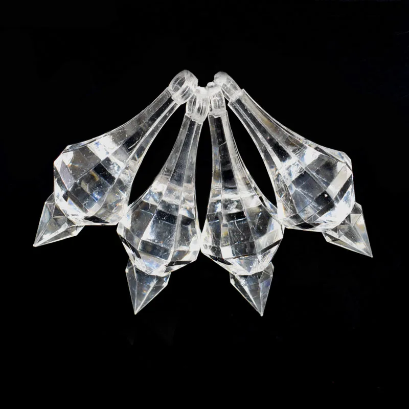6/12pcs Clear Acrylic Hanging Diamond Beads For wedding chandelier party craft Home DIY Decoration Crystal Pendant 17 x 46mm
