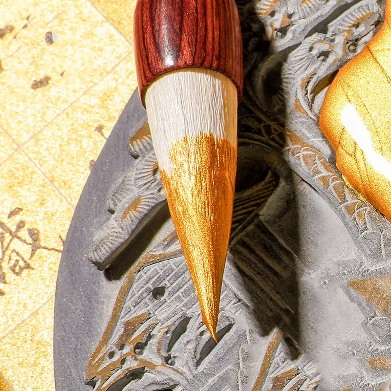 Golden Chinese painting paint DIY hand-painted calligraphy painting gold liquid special metal color paint single 32ml