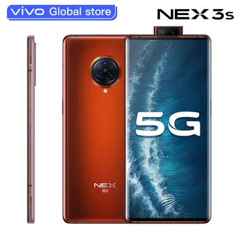 Перейти на Алиэкспресс и купить Мобильный телефон vivo Nex 3s, двойной режим, 5g, Snapdragon 865, 12 Гб, 256 ГБ, 6,89 дюйма, 4500 мАч, 44 Вт, быстрая зарядка, телефон на базе Android